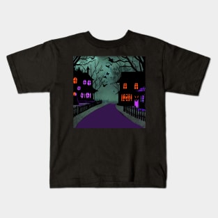 Nightmare in Spooky Town Kids T-Shirt